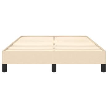 Bettgestell ohne Matratze Creme 120x190 cm Stoff
