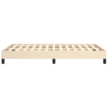 Bettgestell ohne Matratze Creme 120x190 cm Stoff