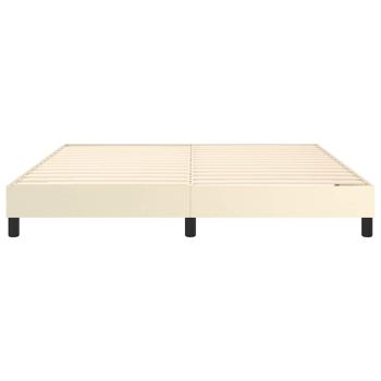 Boxspringbettgestell Creme 160x200 cm Kunstleder