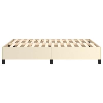 Boxspringbettgestell Creme 140x190 cm Kunstleder