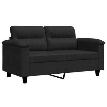 2-Sitzer-Sofa Schwarz 120 cm Mikrofasergewebe