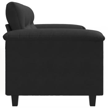 2-Sitzer-Sofa Schwarz 120 cm Mikrofasergewebe