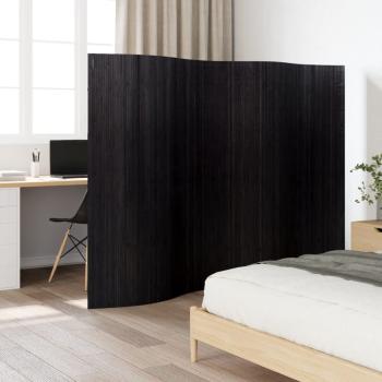 ARDEBO.de - Paravent Schwarz Breite 250 cm Höhe 165 cm Bambus