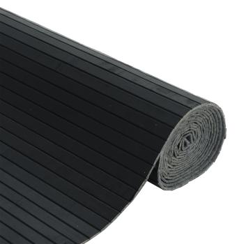 Paravent Schwarz Breite 250 cm Höhe 165 cm Bambus