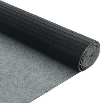Paravent Schwarz Breite 250 cm Höhe 165 cm Bambus