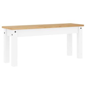 Essbank PANAMA Weiß 105x30x45 cm Massivholz Kiefer