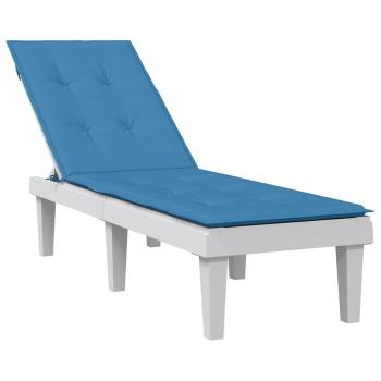 ARDEBO.de - Liegestuhl-Auflage Melange Blau (75+105) x 50 x 4 cm Stoff