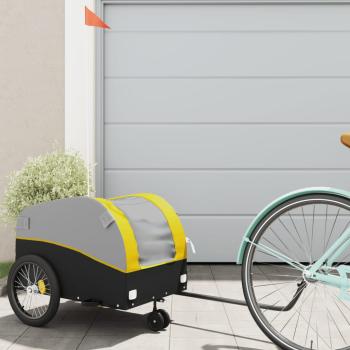 ARDEBO.de - Fahrradanhänger Schwarz und Gelb 30 kg Eisen