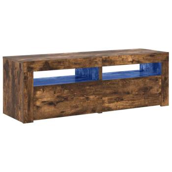 TV-Schrank mit LED-Leuchten Räuchereiche 120x35x40 cm