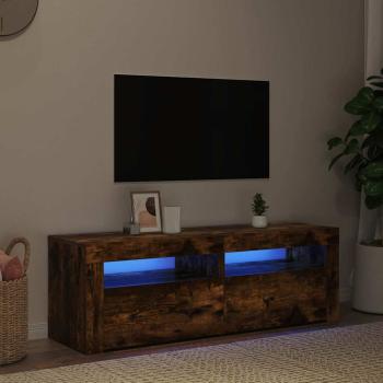 TV-Schrank mit LED-Leuchten Räuchereiche 120x35x40 cm