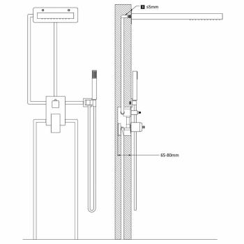 Duschsystem Edelstahl 201 Silbern