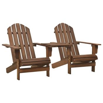 ARDEBO.de - Adirondack-Gartenst?hle mit Tisch Massivholz Tanne Braun