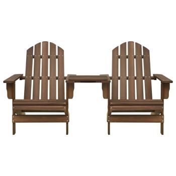 Adirondack-Gartenst?hle mit Tisch Massivholz Tanne Braun