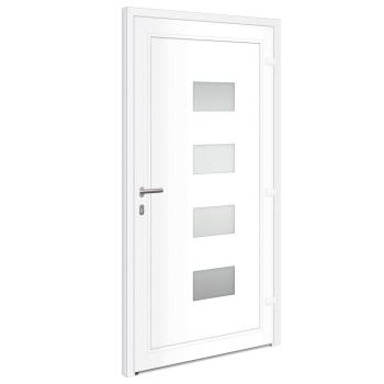 Haustür Weiß 100x200 cm Aluminium und PVC