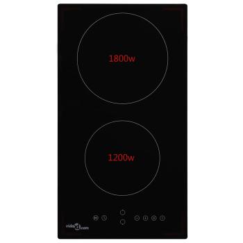 Glaskeramik-Kochfeld mit 2 Platten Touch Control 3000 W