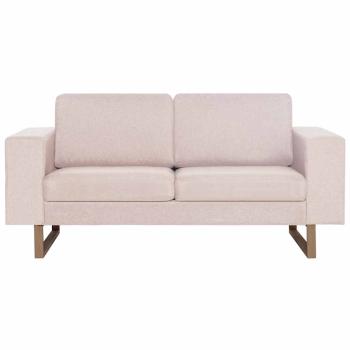 2-Sitzer-Sofa Stoff Cremeweiß