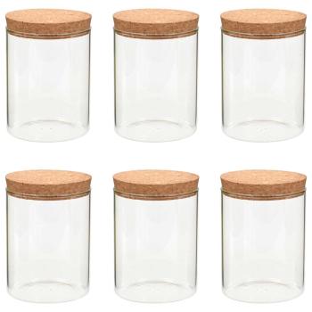 Vorratsgläser mit Korkdeckel 6 Stk. 650 ml