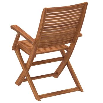 Klappstühle, 4 Stück, 57 x 66 x 95 cm, Massivholz Akazie