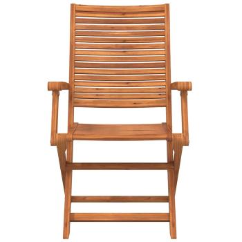 Klappstühle, 8 Stück, 57 x 66 x 95 cm, Massivholz Akazie