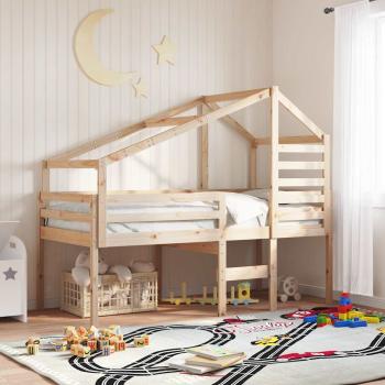 ARDEBO.de - Hochbett mit Dach 75x190 cm Massivholz Kiefer