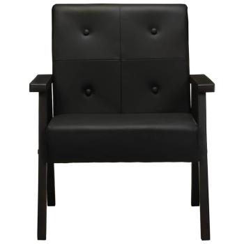 Sessel Schwarz Echtleder