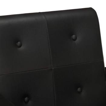 Sessel Schwarz Echtleder