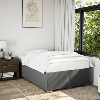 ARDEBO.de - Bettgestell ohne Matratze Dunkelgrau 120x190 cm Stoff