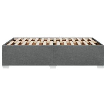 Bettgestell ohne Matratze Dunkelgrau 120x190 cm Stoff