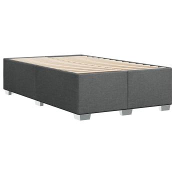 Bettgestell ohne Matratze Dunkelgrau 120x190 cm Stoff