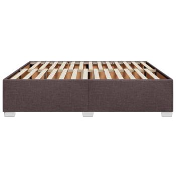 Bettgestell ohne Matratze Dunkelbraun 200x200 cm Stoff
