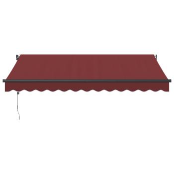 Markise Automatisch mit LEDs Weinrot 350x250 cm