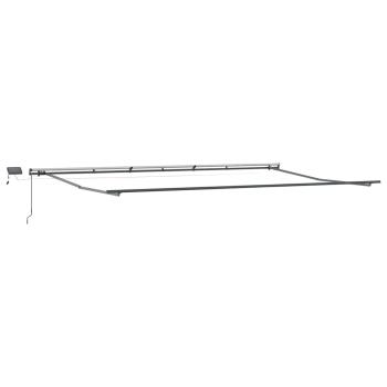 Markise Manuell mit LEDs Braun 600x300 cm