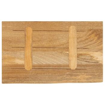 Tischplatte mit Baumkante 40x30x3,8 cm Massivholz Mango