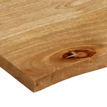 Tischplatte mit Baumkante 80x80x3,8 cm Massivholz Mango