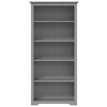 B?cherregal 5 F?cher BODO Grau 82x40x173 cm Massivholz Kiefer
