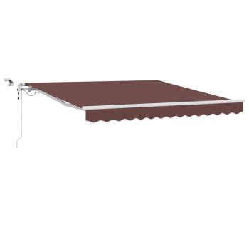 Markise Automatisch mit LED Braun 300x250 cm