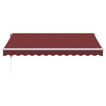 Markise Automatisch mit LED Weinrot 350x250 cm