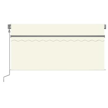 Markise Automatisch mit Rollo LED Windsensor 3x2,5 m Creme