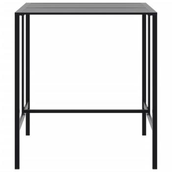 7-tlg. Gartenbar-Set Schwarz Pulverbeschichteter Stahl