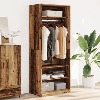 ARDEBO.de - Kleiderschrank Altholz-Optik 80x50x200 cm Holzwerkstoff