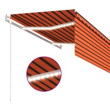 Markise Automatisch mit Rollo LED Windsensor 3,5x2,5 m