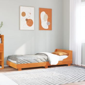 ARDEBO.de - Massivholzbett ohne Matratze Wachsbraun 75x190 cm Kiefernholz