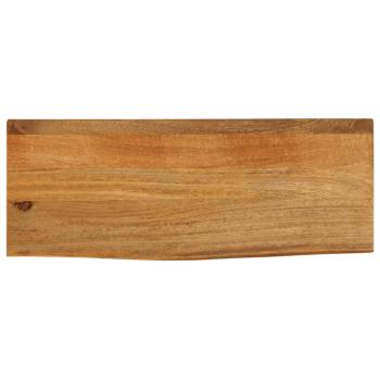 ARDEBO.de - Tischplatte mit Baumkante 70x30x2,5 cm Massivholz Mango