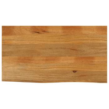 ARDEBO.de - Tischplatte mit Baumkante 100x60x2,5 cm Massivholz Mango