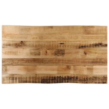 ARDEBO.de - Tischplatte mit Baumkante 120x60x3,8 cm Raues Mango Massivholz