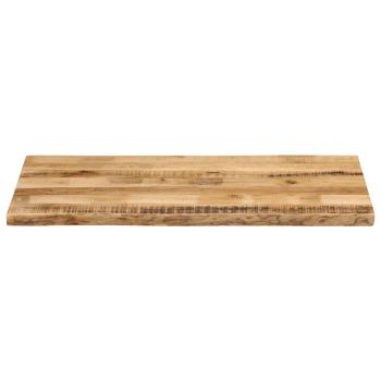 Tischplatte mit Baumkante 120x60x3,8 cm Raues Mango Massivholz