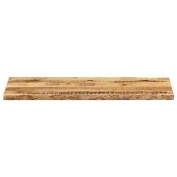 Tischplatte mit Baumkante 140x40x2,5 cm Raues Mango Massivholz