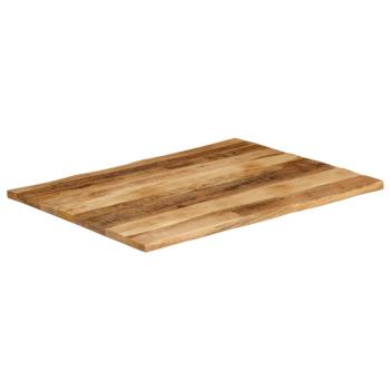 Tischplatte mit Baumkante 110x80x2,5 cm Raues Mango Massivholz