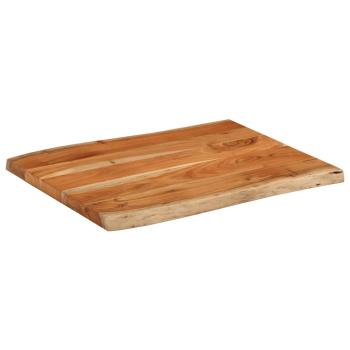 Tischplatte 90x60x2,5 cm Rechteckig Massivholz Akazie Baumkante