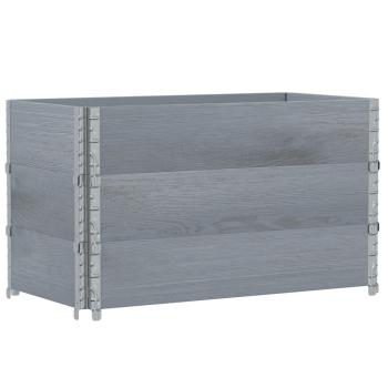 Pflanzkasten Grau 100x50 cm Massivholz Kiefer